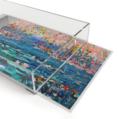 Acrylic Serving Tray - Water Garden